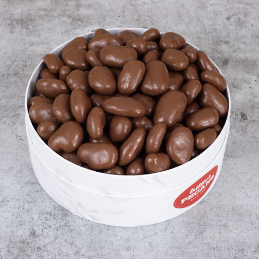 Milk Chocolate Pecans Marble Background